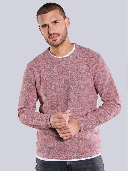 emilio adani Rundhals Pullover Feuerrot