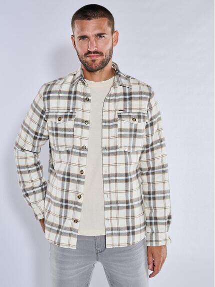 emilio adani Overshirt kariert Creme