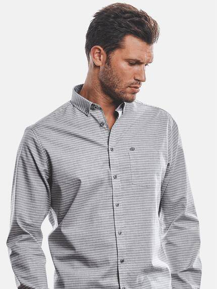 engbers Herren Hemd im Streifendesign Grau 31273 engbers Herren Hemd im Streifendesign Grau 31273