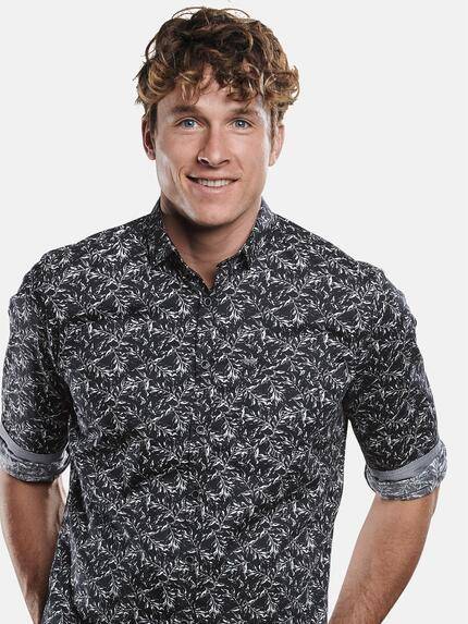 engbers Herren Langarmhemd mit floralem Muster Schwarz 30877 engbers Herren Langarmhemd mit floralem Muster Schwarz 30877