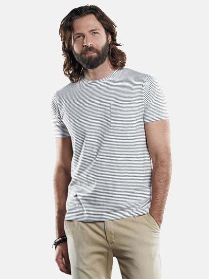 emilio adani T-Shirt mit Slub-Effekt Naturweiss
