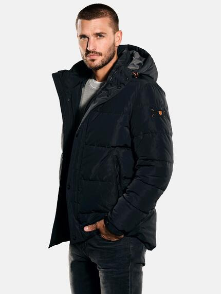 emilio adani Steppjacke mit Kapuze Schwarz