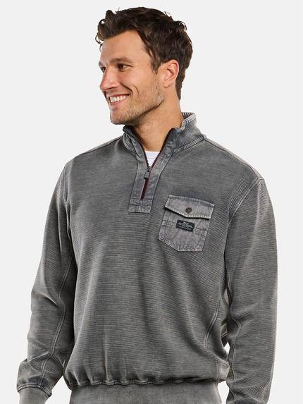 engbers Herren Sweatshirt mit Stehkragen Silbergrau 33761 engbers Herren Sweatshirt mit Stehkragen Silbergrau 33761