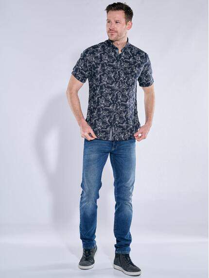 engbers Herren Kurzarm-Hemd gemustert Blau 38293 engbers Herren Kurzarm-Hemd gemustert Blau 38293