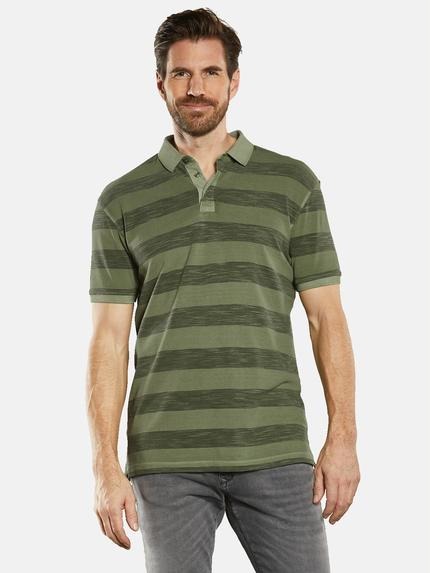 engbers Polo-Shirt gestreift Hellgruen