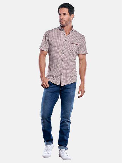 engbers Herren Super softes Piqué Halbarmhemd Karminrot 29881 engbers Herren Super softes Piqué Halbarmhemd Karminrot 29881