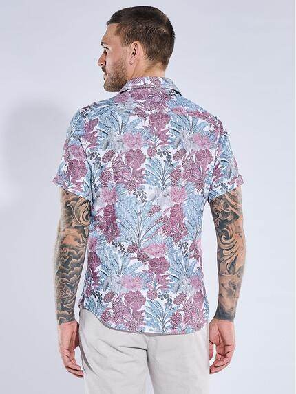 emilio adani Herren Hemd kurzarm Rosa 40701