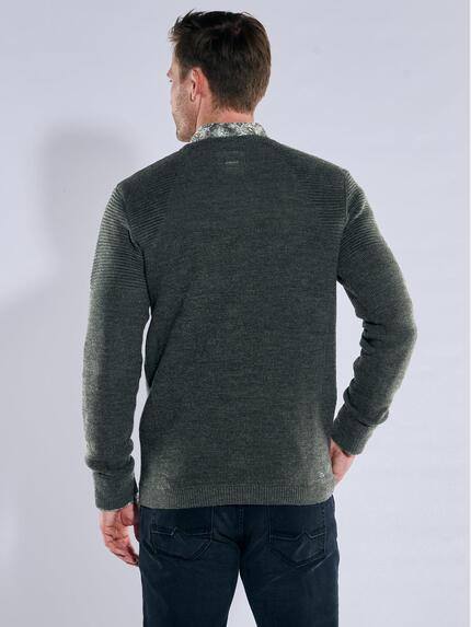 engbers Herren Pullover aus Merinogarn Dunkelgruen 39487