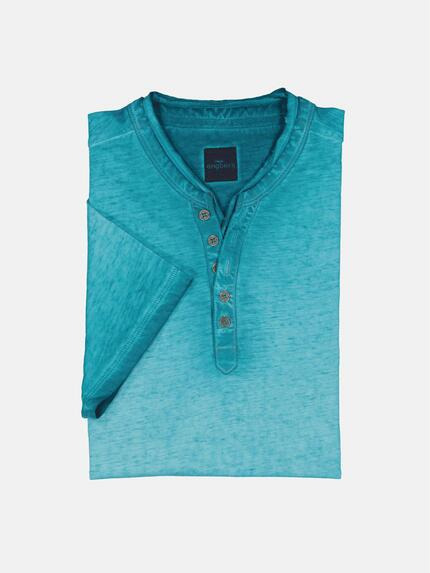 engbers Herren Henley-Shirt uni Türkis 36183 engbers Herren Henley-Shirt uni Türkis 36183