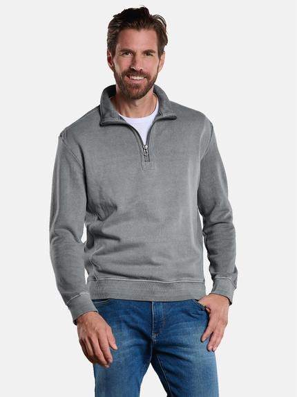 engbers Sweatshirt mit Stehkragen Silbergrau