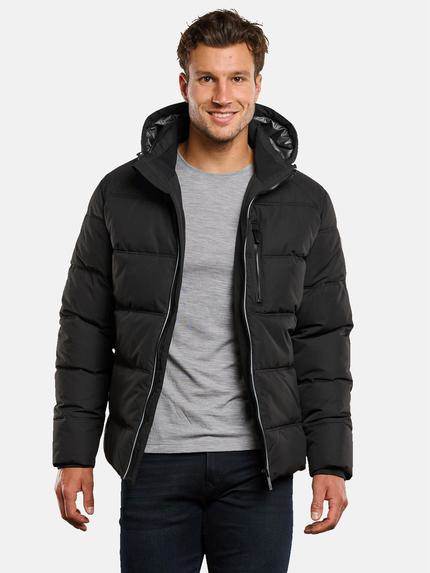 ENGBERS GERMANY Steppjacke mit abnehmbarer Kapuze Schwarz