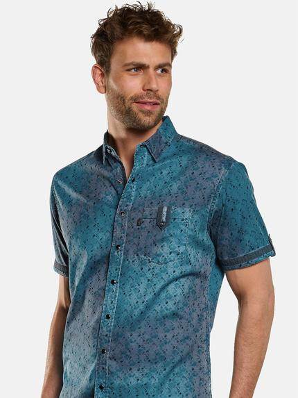 engbers Herren Kurzarm-Hemd gemustert Tuerkis 33039 engbers Herren Kurzarm-Hemd gemustert Tuerkis 33039
