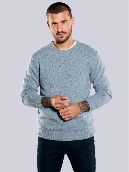 emilio adani Rundhals Pullover Hellblau