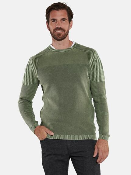 engbers Pullover strukturiert Khaki