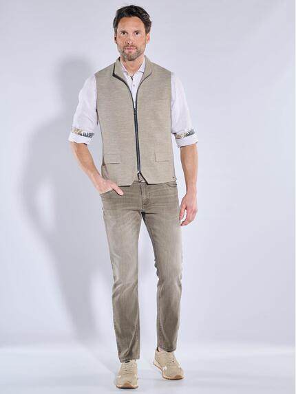 engbers Herren Sakko-Weste mit Zipper Beige 38403 engbers Herren Sakko-Weste mit Zipper Beige 38403