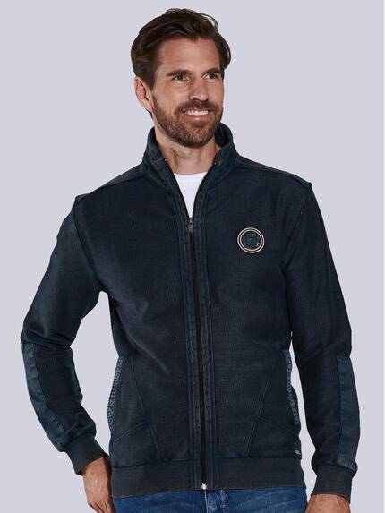 engbers Herren Sweatjacke mit Stehkragen Blau 36148 engbers Herren Sweatjacke mit Stehkragen Blau 36148