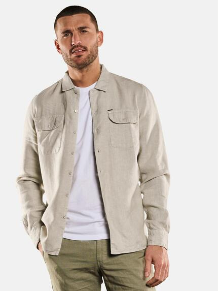 emilio adani Overshirt aus Leinen Sand