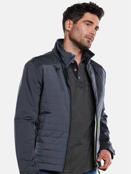 engbers Herren Jacke im Materialmix Blau 31752 engbers Herren Jacke im Materialmix Blau 31752