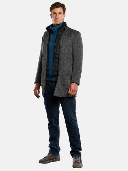 engbers Herren Mantel mit heraustrennbarem Inlet Kieselgrau 33592 engbers Herren Mantel mit heraustrennbarem Inlet Kieselgrau 33592