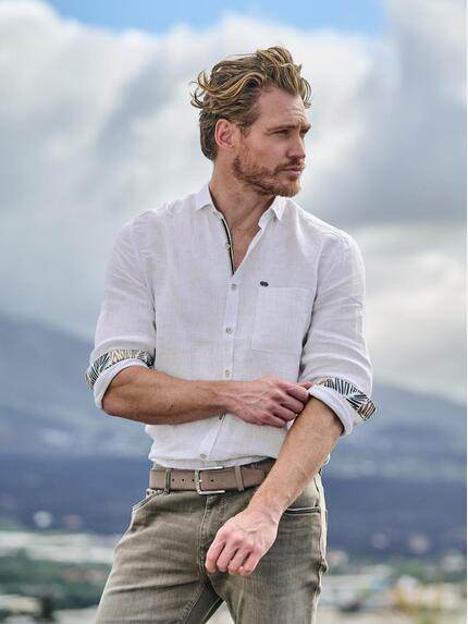 engbers Herren Langarm-Hemd aus Leinen Sand 38363 engbers Herren Langarm-Hemd aus Leinen Sand 38363