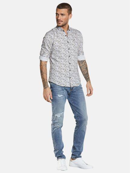 emilio adani Herren Langarm-Hemd gemustert Beige 34643 emilio adani Herren Langarm-Hemd gemustert Beige 34643
