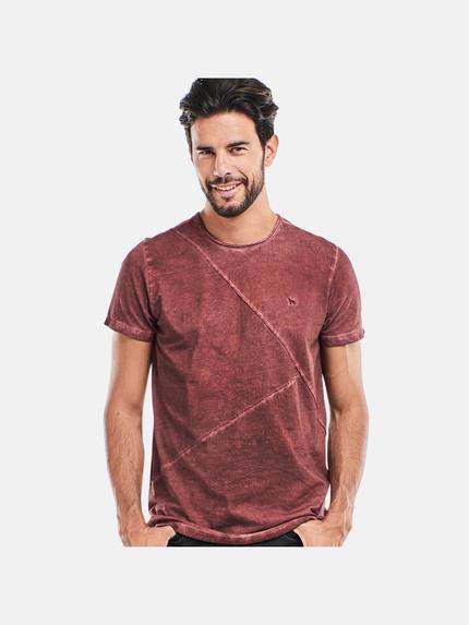emilio adani Rundhals T-Shirt Rubinrot