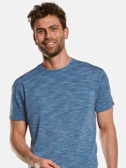 engbers Herren T-Shirt gestreift Brilliantblau 33109