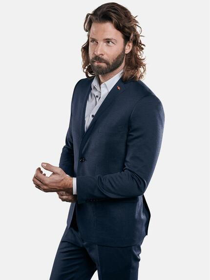emilio adani voll elastisches Business-Sakko Saphirblau