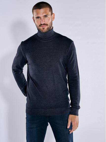 emilio adani Pullover mit Rollkragen Saphirblau