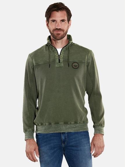 engbers Sweatshirt mit Stehbund Oliv