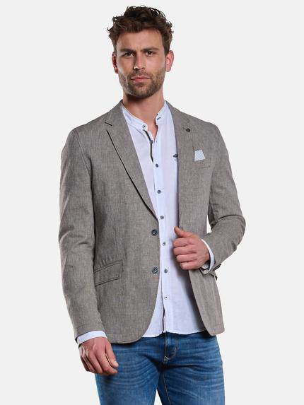engbers Freizeit-Sakko aus Leinen-Mix Braunbeige