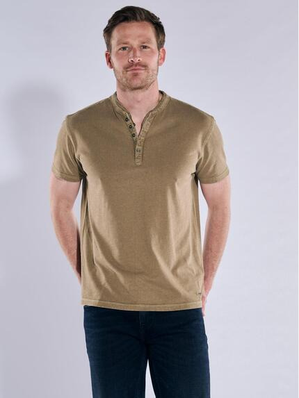 engbers Henley-Shirt uni Braun