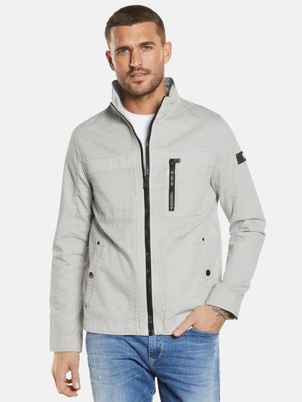 emilio adani Übergangsjacke mit Leinenanteil Silbergrau