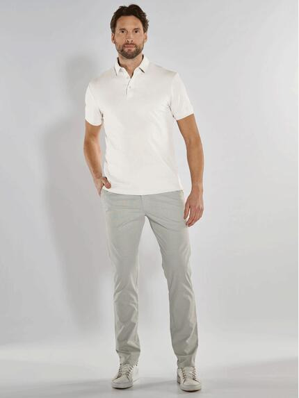 ENGBERS GERMANY Herren Polo-Shirt aus Pima Baumwolle Hellgrau 36835