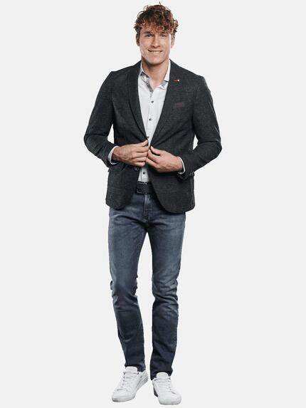 engbers Herren kariertes Sakko Anthrazit 30757