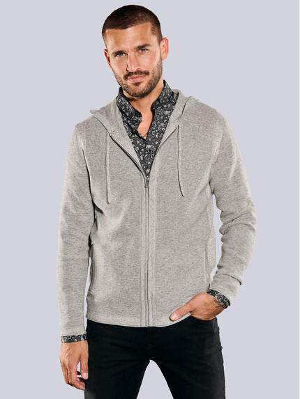 emilio adani Strickjacke mit Kapuze Elfenbein