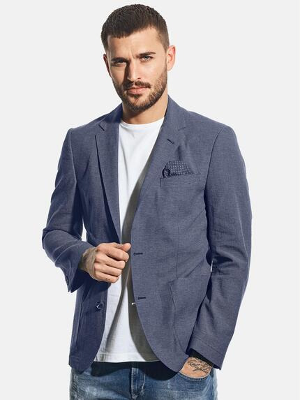 emilio adani Freizeit-Sakko slim fit Saphirblau
