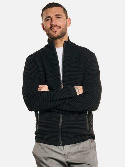 emilio adani Cardigan mit Struktur Schwarz