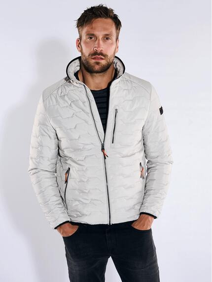 emilio adani Steppjacke slim fit Naturweiss