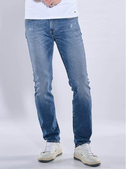 emilio adani Super-Stretch-Jeans slim fit Mittelblau