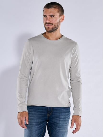 emilio adani Langarm-Shirt "My Favorite" Hellgrau