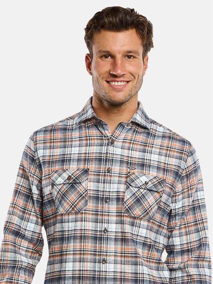 engbers Herren Langarm-Hemd im Overshirt-Design Orange 33709 engbers Herren Langarm-Hemd im Overshirt-Design Orange 33709
