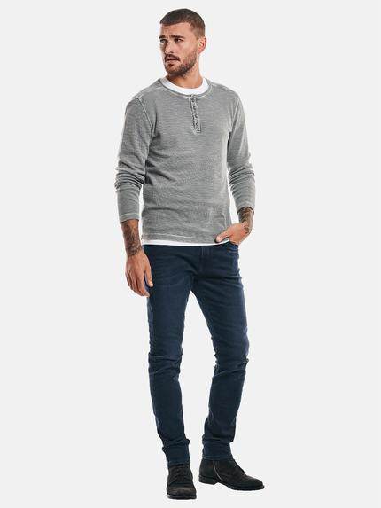 emilio adani Herren Henley-Shirt strukturiert Grau 32451 emilio adani Herren Henley-Shirt strukturiert Grau 32451