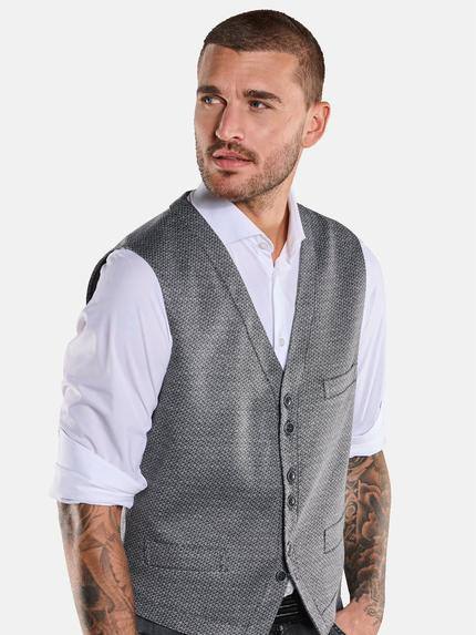 emilio adani Herren Sakko-Weste strukturiert Grau 34065 emilio adani Herren Sakko-Weste strukturiert Grau 34065