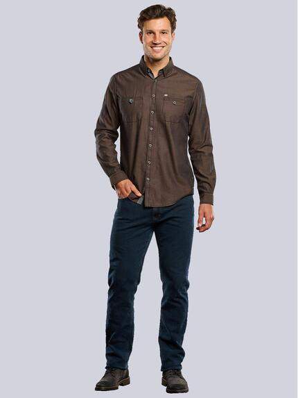 engbers Herren Langarm-Hemd aus nachhaltiger Baumwolle Dunkelorange 33637 engbers Herren Langarm-Hemd aus nachhaltiger Baumwolle Dunkelorange 33637