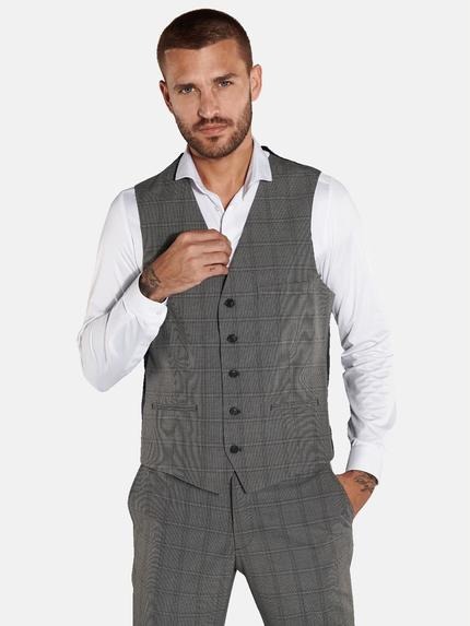 emilio adani Anzug-Weste slim fit Kieselgrau