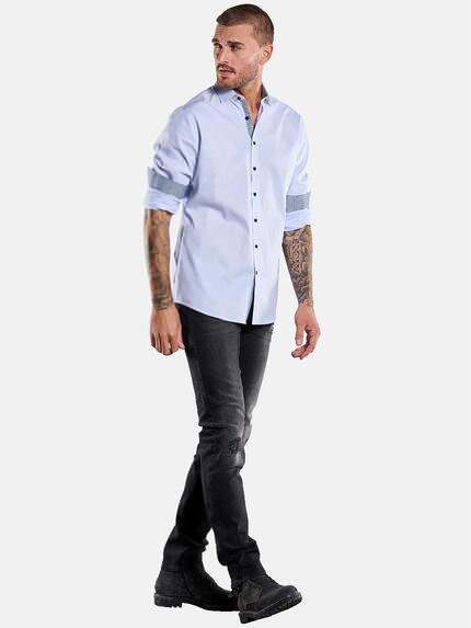 emilio adani Herren Langarm-Hemd "My Favorite" Hellblau 34063