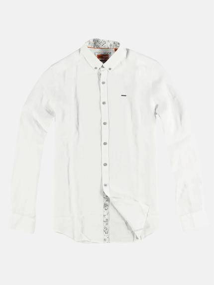 emilio adani Herren Hemd uni Reinweiss 31223