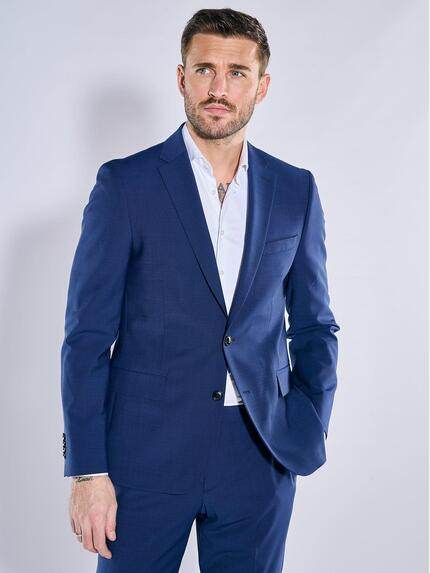 emilio adani Herren Anzug-Sakko slim fit Blau 38436
