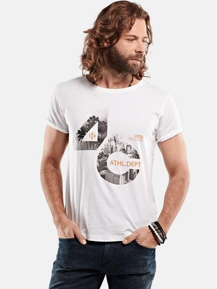emilio adani Cityprint T-Shirt Reinweiss